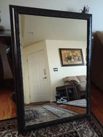 Wooden Large Living Room Mirror Framed 40.5 x 28