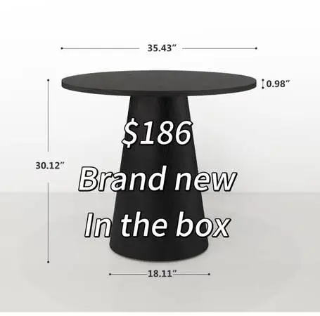 The Pop Maison Dwen 35’’ Round Table(black)