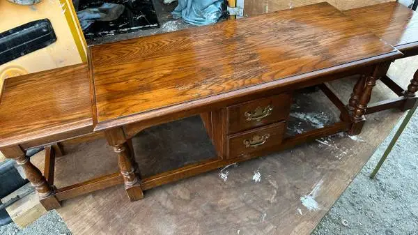 Pennsylvania Vintage coffee table with extended 2 side table antique coffee tabl