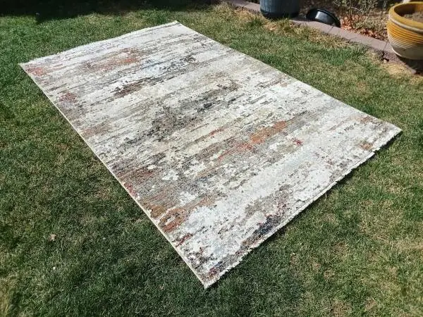Blue Fireclay Turkish Carpet Area Rug 5 x 7 10