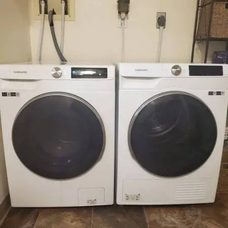 SG front loader stackable washer and dryer
