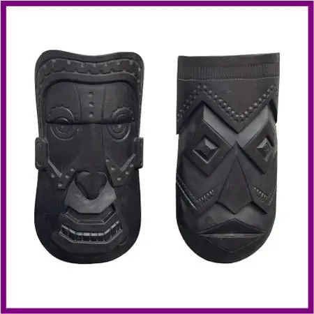 Akios Industries Hand Carved Native Wall Masks, Pair