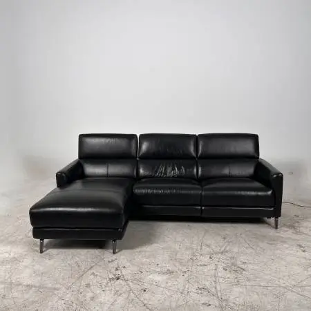 Free Leather Reclining sectional. Power reclining sofa couch