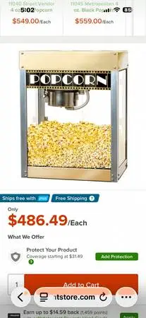 Premiere Popcorn Machine New Commercial Home Theater