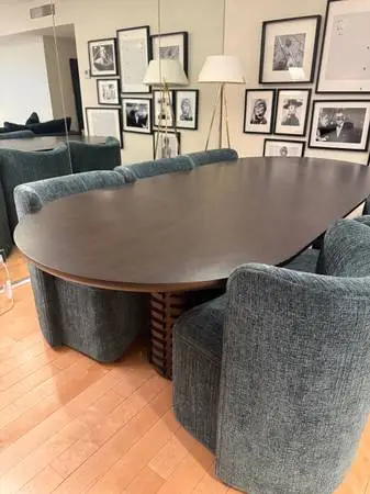 CB2 Toron 100 Mahogany Wood Oval Dining Table