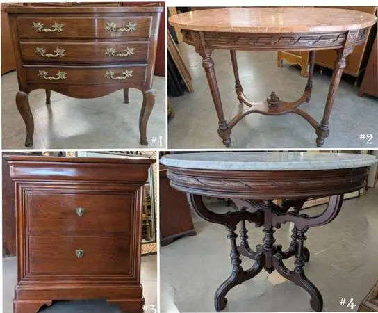 Wooden End Table, Nightstand Bedside & Antique Entryway Tables from