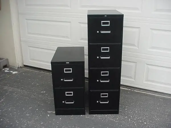 Two File Cabinets Two and Four Drawer