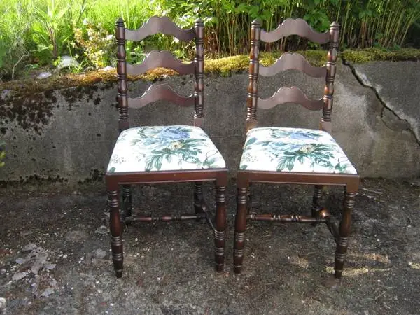 Pair of Sturdy Antique Chairs Made in England