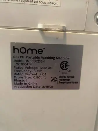 Homelabs portable washer and dryer