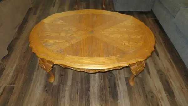 Solid Oak Coffee / Accent Table - Vintage