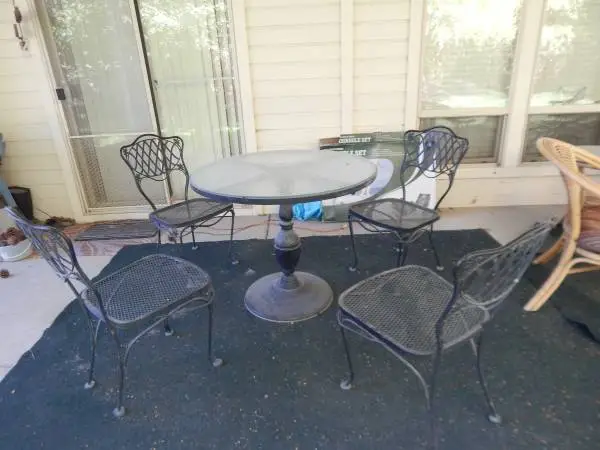 Black Wrought Iron patio set
