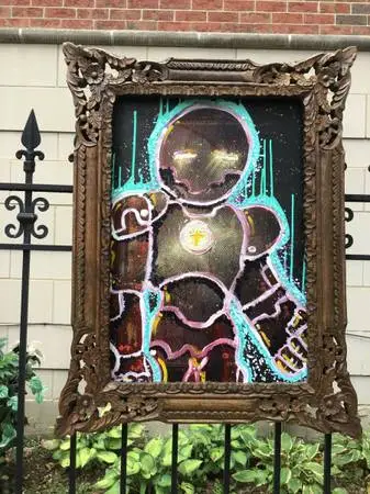Beautiful wall art in solid wood frame made in India
