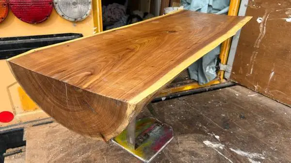 New handcrafted unique design coffee table elm wood slab tea table L43”*W21”