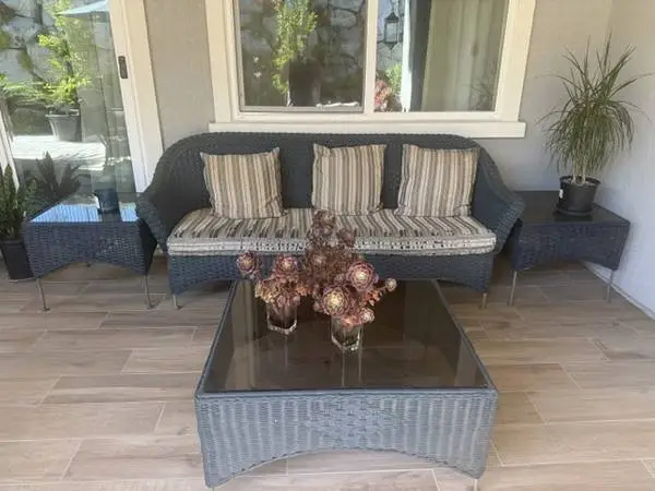 4 piece wrought iron outdoor patio furniture