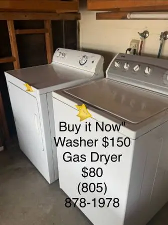 Washer and/or  Gas Dryer—Running Strong—Super Bargains!