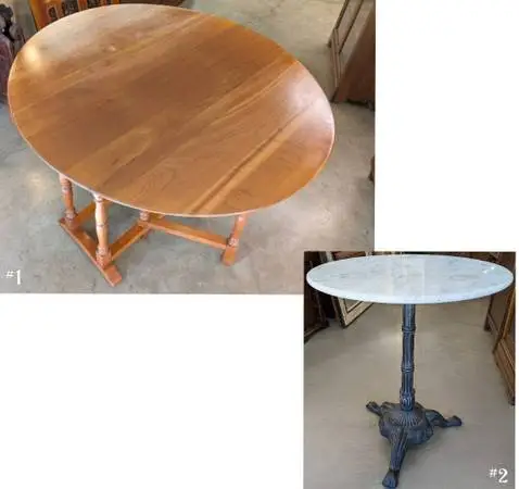 Solid Wood Oval Dining Tables Kitchen Table & Small Bistro Table from
