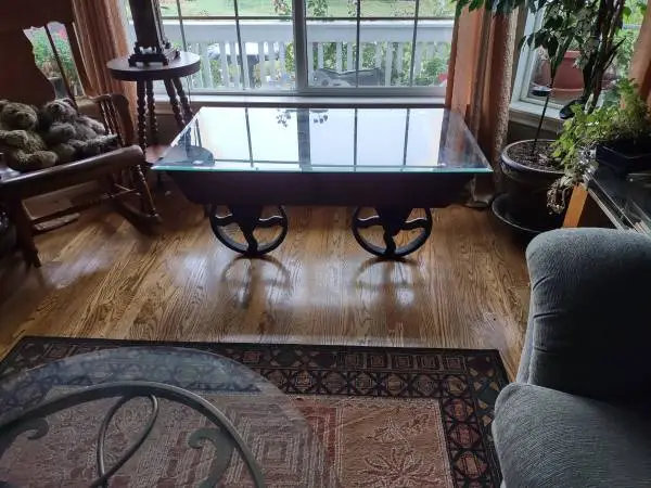 Beautiful Railroad Cart Coffee Table
