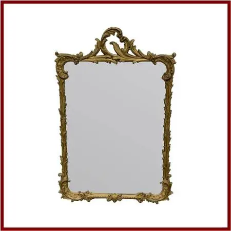 Louis Xv Style Gilt + Patina Mirror