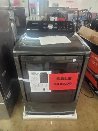Samsung 7.4 Cu Ft Smart Gas Dryer with Sensor Dry Black Model DVG47CG3500VA3
