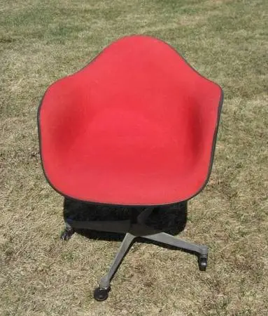Herman Miller Upholstered Shell  Chair - Red