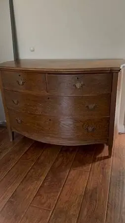 Dresser, table and Trunk