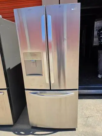 30 lg 30 stainless steel compact French door refrigerator ice and wa