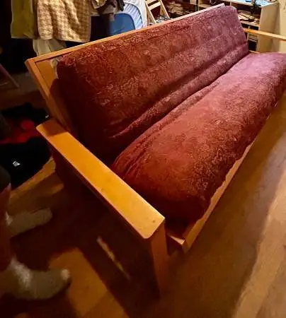 Beautiful Queen Size light Wooden Oak Futon