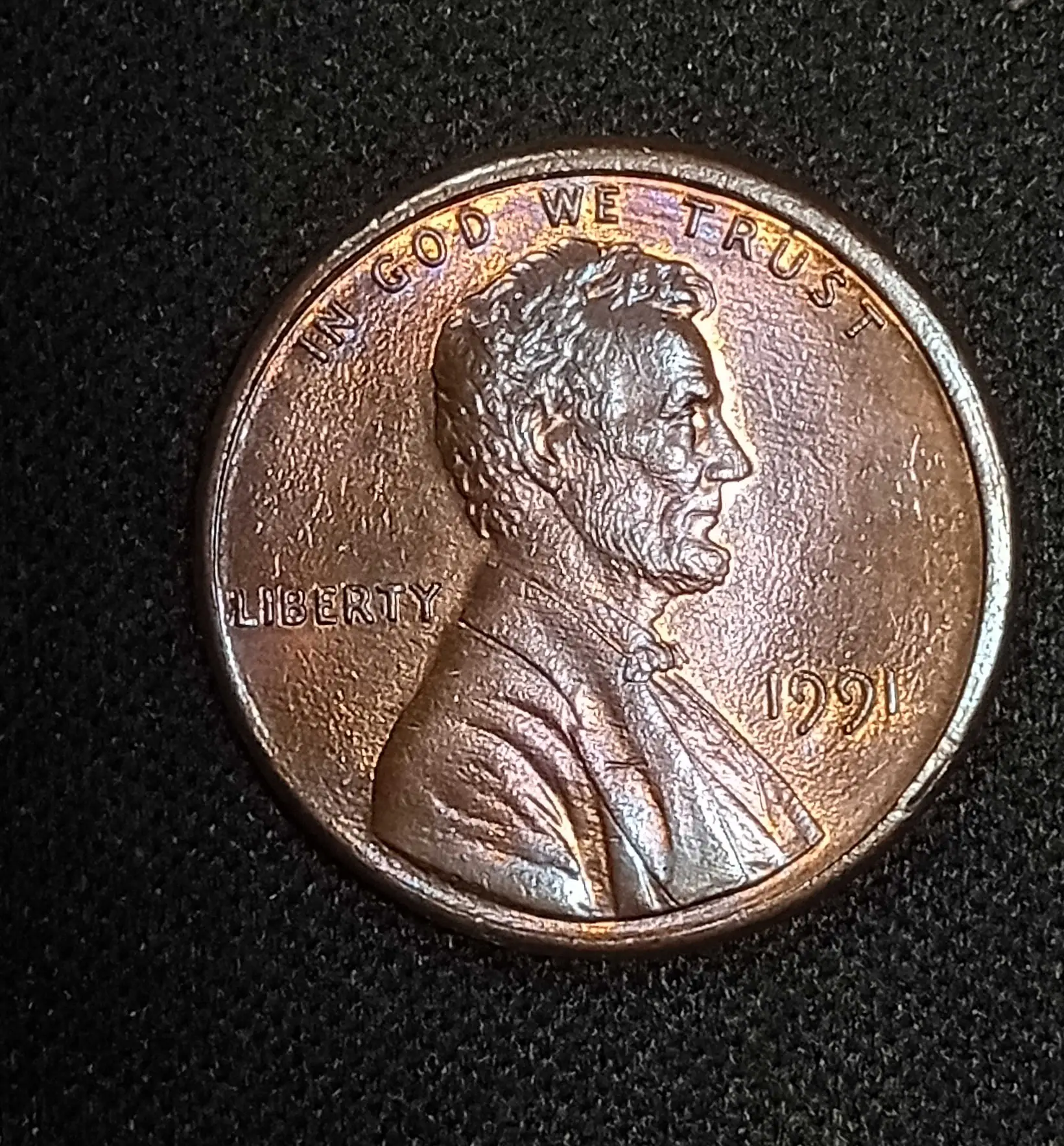 Lincoln 1 cent 1991,2009 VF