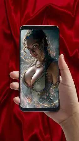 Ember Queen – Dark Fantasy Fire Sorceress Live Wallpaper – 2K Animated