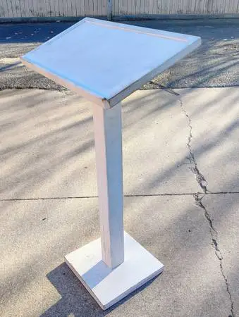 48 Schoolhouse White Vintage Teacher Farmhouse Lectern Stand Pulpit Podium