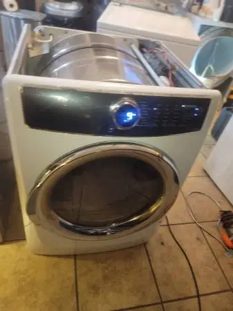 Electrolux steam dryer, stackable, white, 240v, full cleanout rebuild