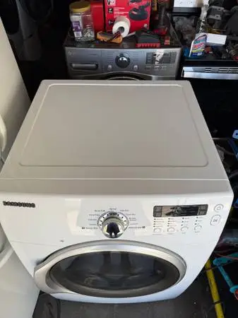 White front load new condition Samsung electric front load dryer