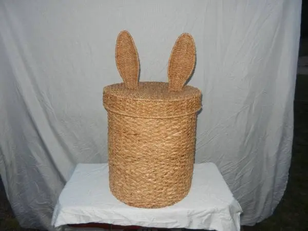POTTERY BARN BUNNY HAMPER BASKET-MUST SEE