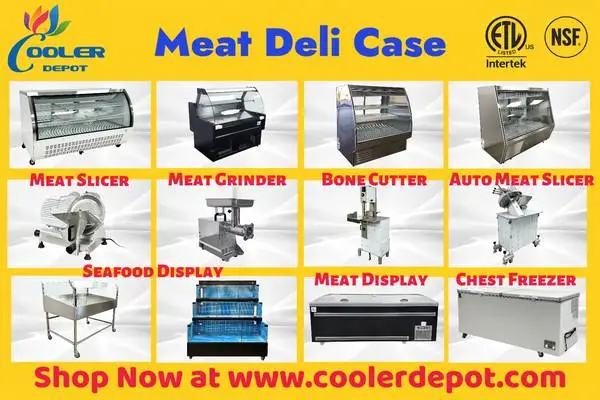 Deli Case/Freezer/Meat Slicer/Bone Cutter/ Grinder/ Saw