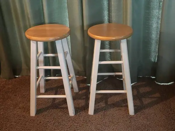Small white bar stools