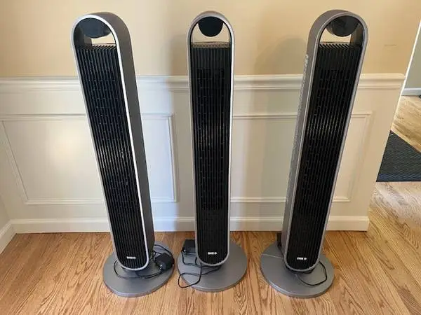 DREO Oscillating Tower Fan with Remote - 42” 12 Speed Quiet 20dB Motor