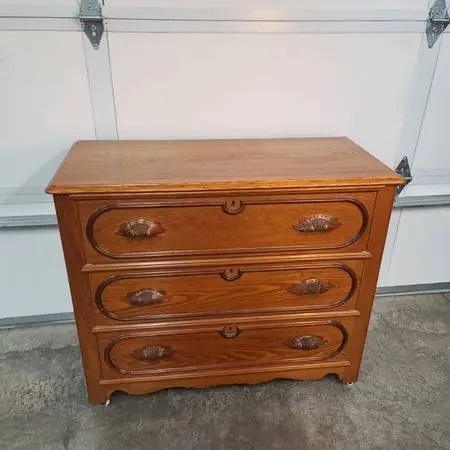 Vintage Solid Oak Dresser