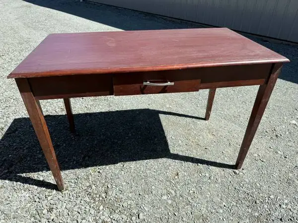 Wood desk 30 tall 26 deep 48 long