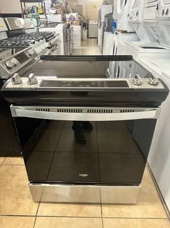 Whirlpool WEE51SOLS2 Stainless Steel slide-in Glass-top Electric range