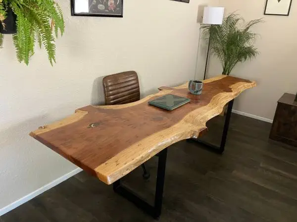 Handmade Live Edge Redwood Desk