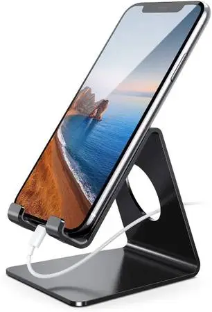 eCandy Solid Aluminum Desktop Portable Phone Stand - Black - Like New