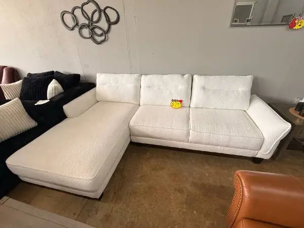 New Caspian White Sectional Sofa
