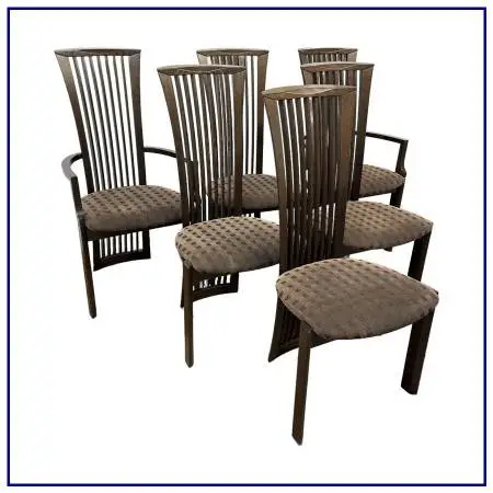 Pietro Costantini Vintage Italian Modern High-back Dining Chairs, Set