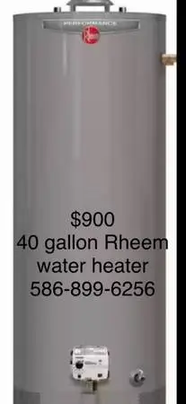 Plumber/Used water heater installed $395