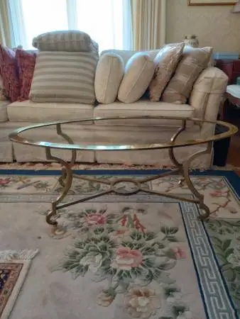 Coffee Table (Brass/Glass)