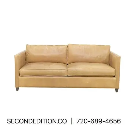Crate & Barrel Leather Sofa (Was 3000)