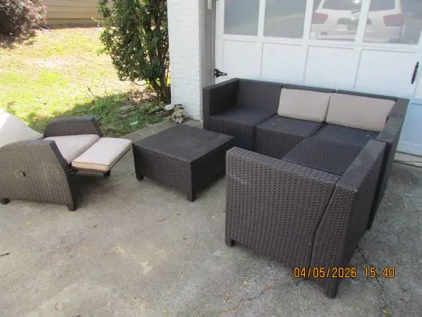 7PC. PATIO FURNITURE  SET AS IS