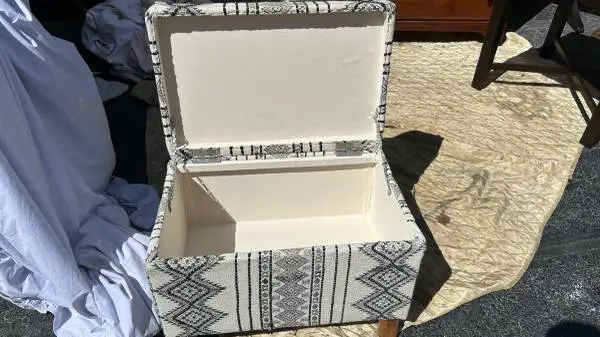 Kuba-style HERAT ORIENTAL Cloth Upholstered Storage Ottoman bench L25”*W17”*