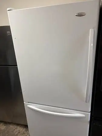 32 5/8 Wide White Whirlpool Bottom Freeze Refrigerator