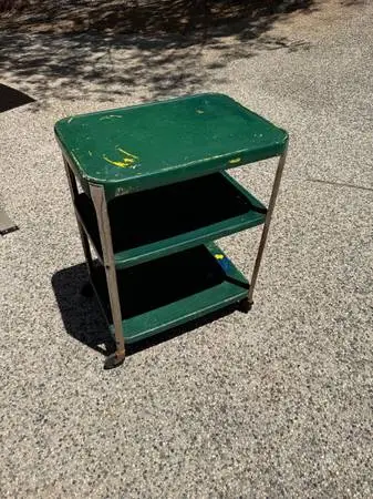 MCM Steel 3 Shelf Rolling Cart